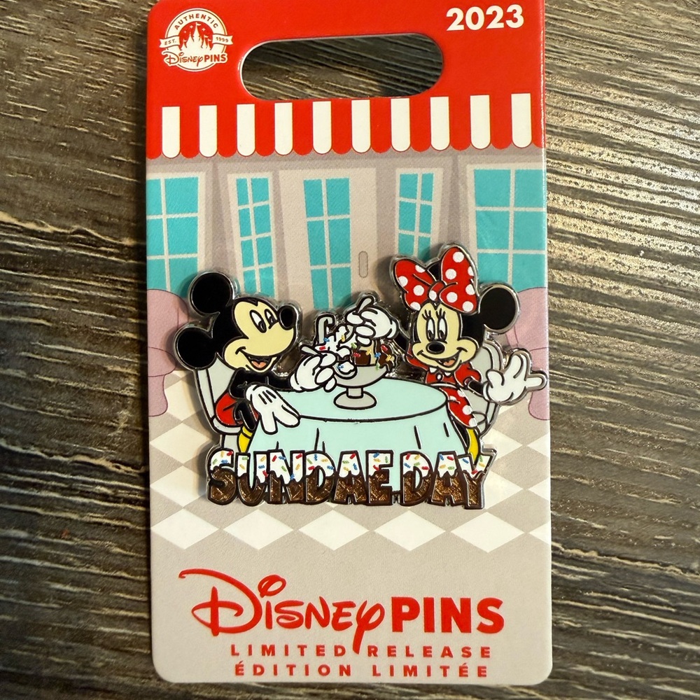 2023 Disney Parks Mickey & Minnie Mouse Sundae Day Limited Release Pin
